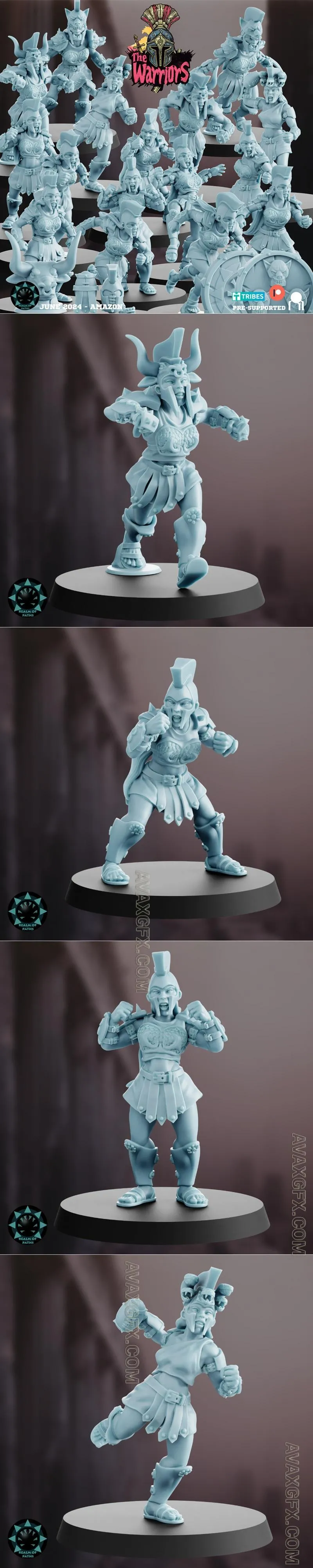 Realm of Paths - The Warriors - STL 3D Model