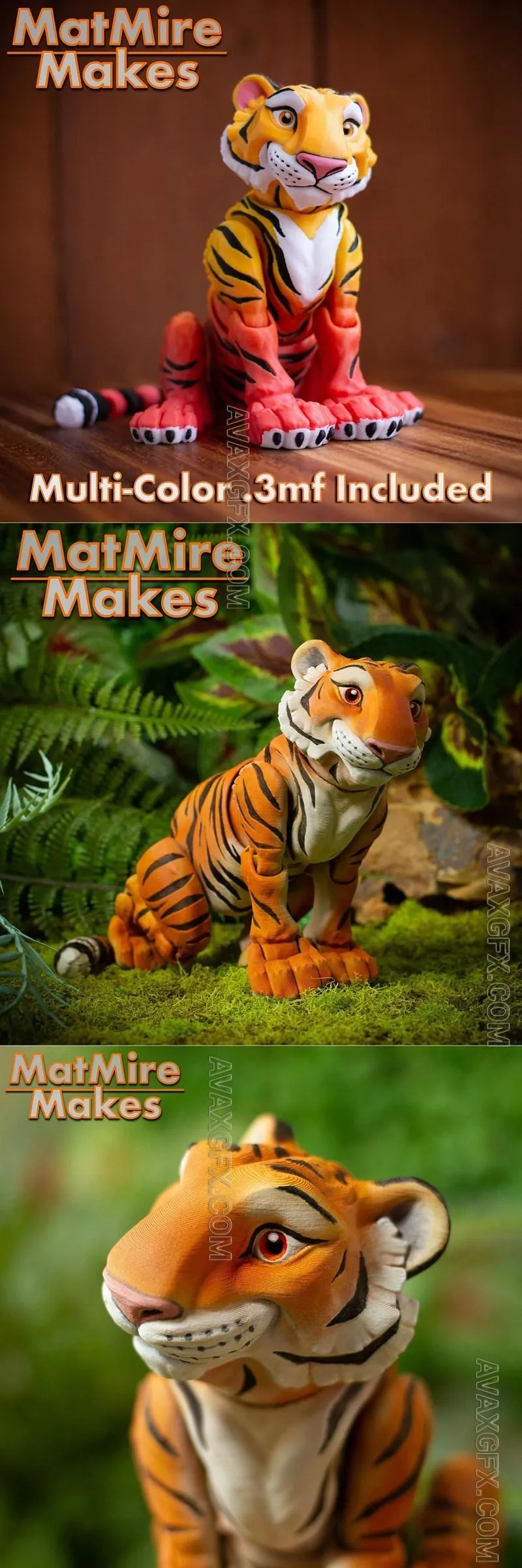 Tiger - STL 3D Model