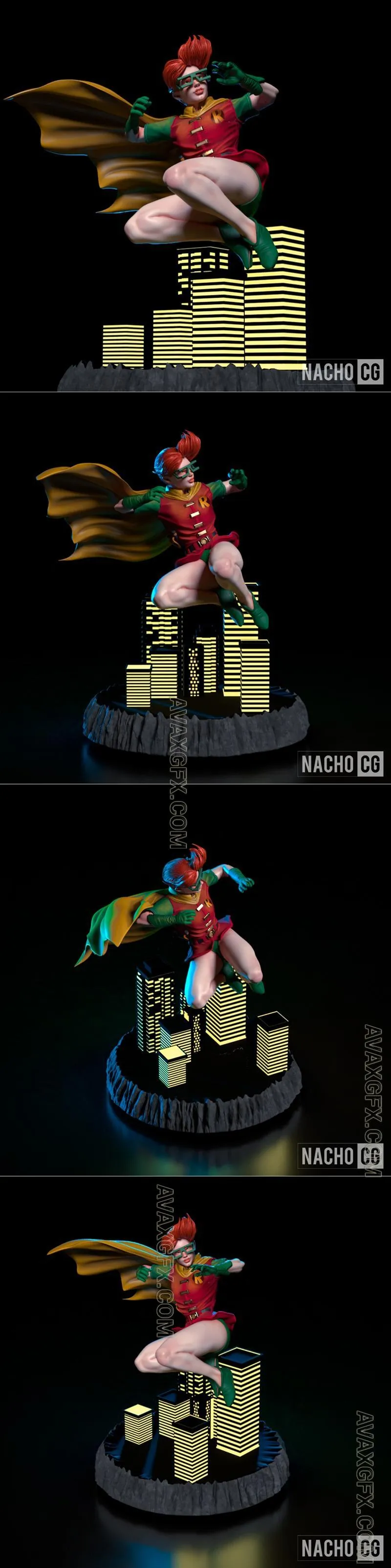 Fan Art - Carrie Kelley Robin Statue - STL 3D Model