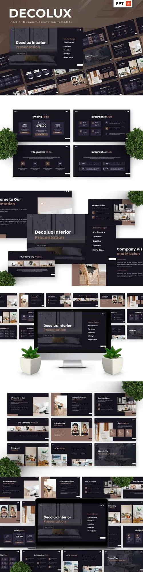 Decolux - Interior Design Powerpoint Templates 3A6D8XL