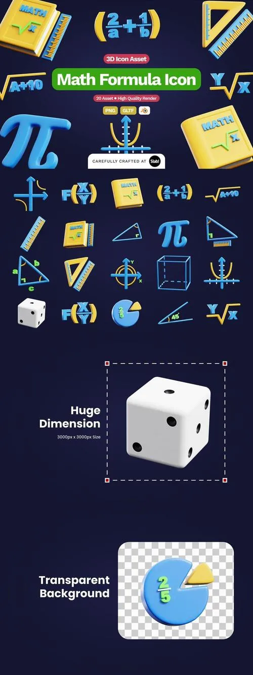 3D Math Formula Icon DTVL2DT