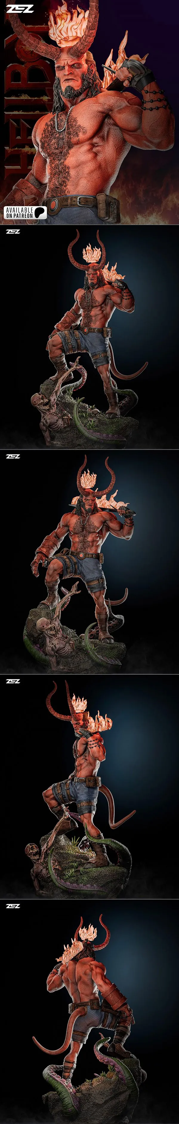 ZEZ Studios – Hellboy Sculpture and Bust – 3D Print