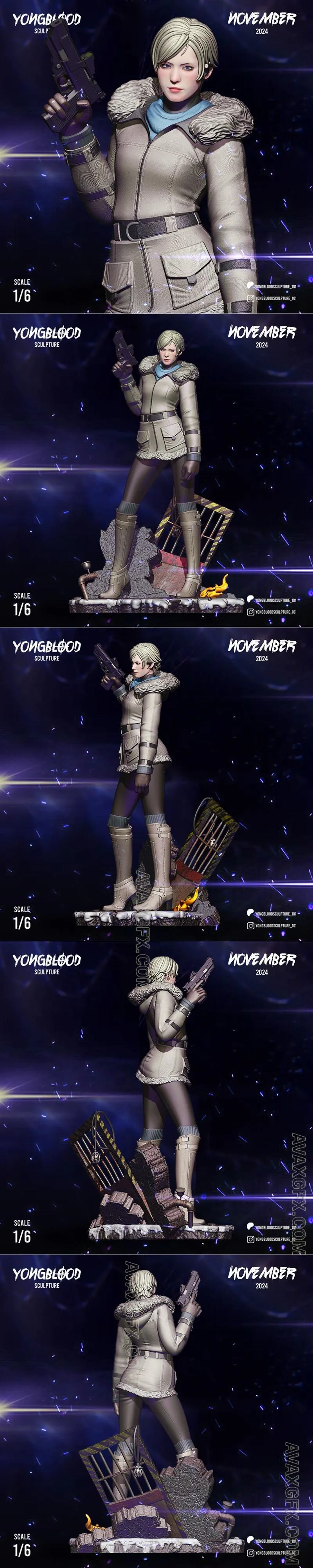 Yongblood Sculpture - Sherry Birkin - STL 3D Model