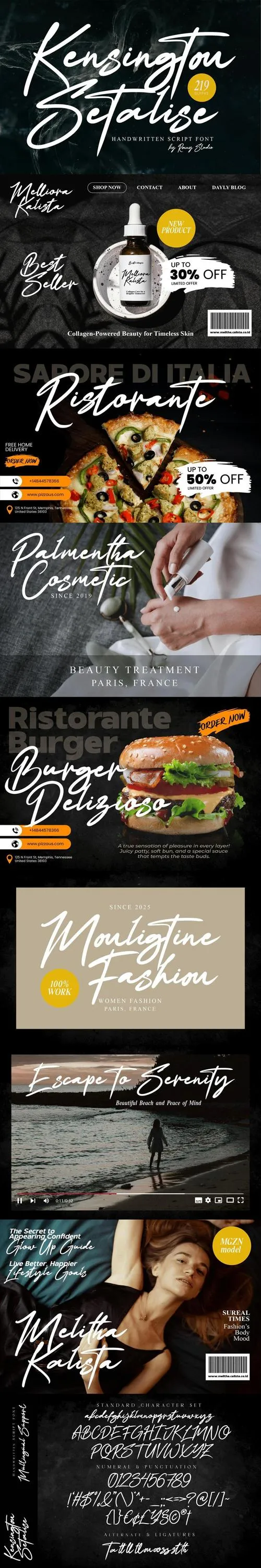 Kensington Setalise - Script Font VPSPJ62