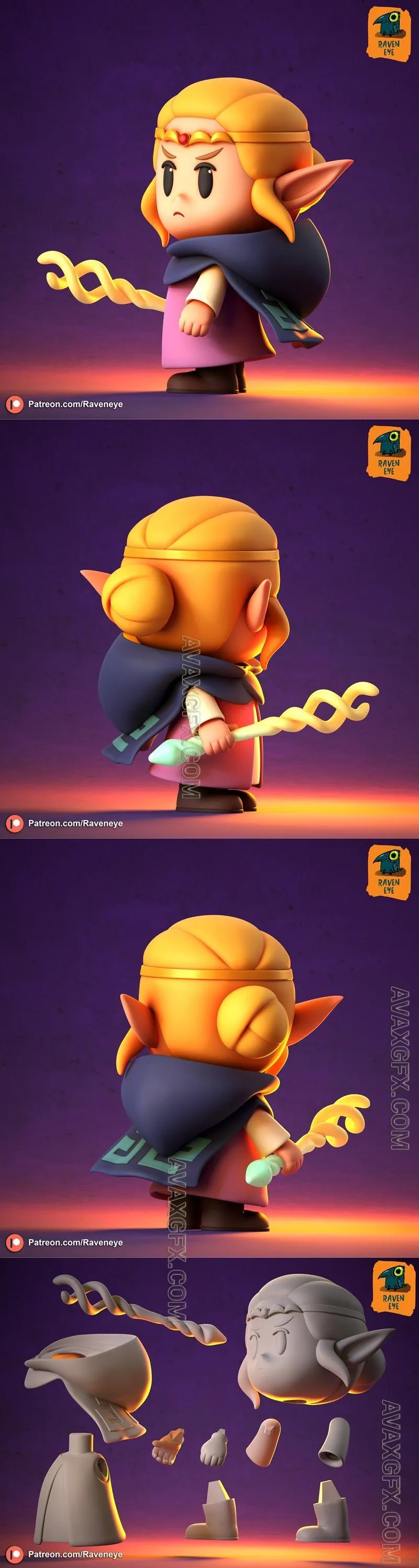 Little Zelda - STL 3D Model
