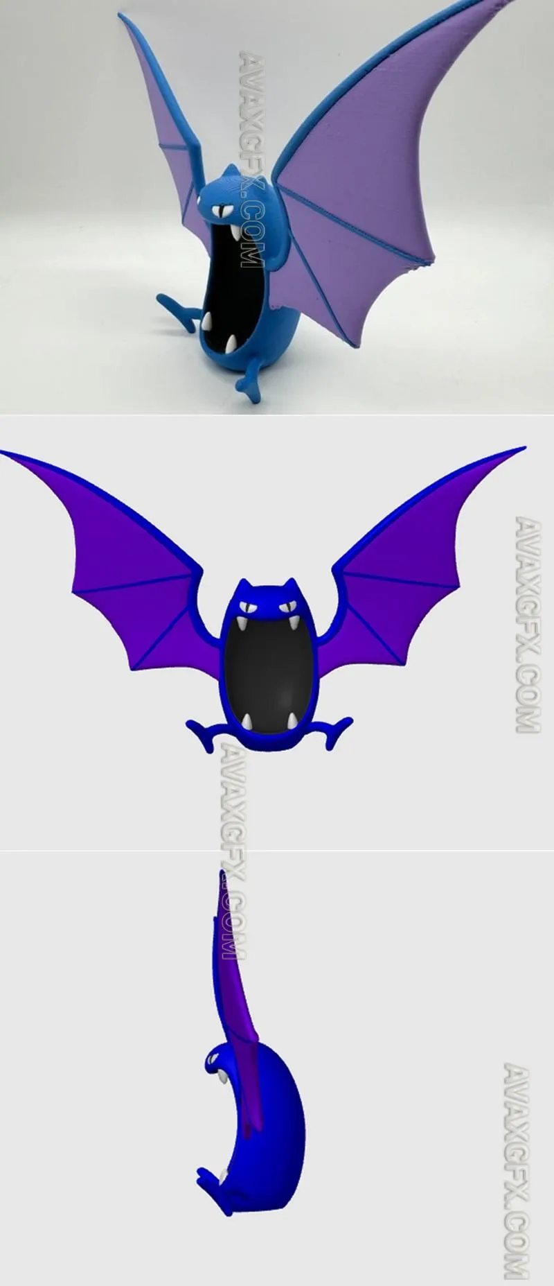 Golbat Multicolor - STL 3D Model