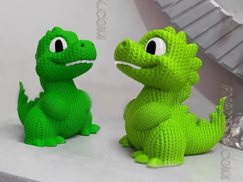 Knitted Dino Cutie - STL 3D Model