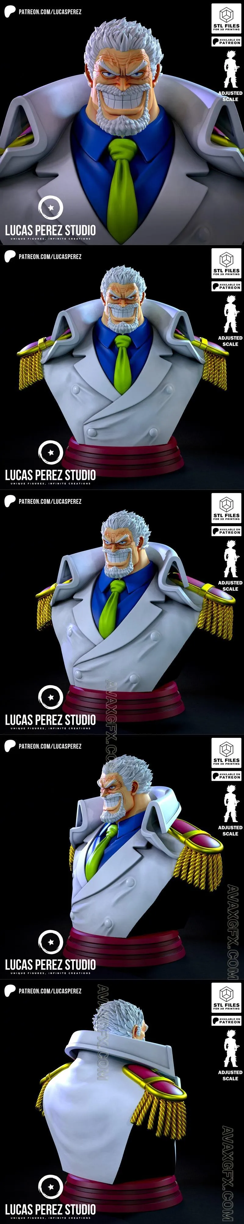 Lucas Perez Studio - Monkey D. Garp - STL 3D Model