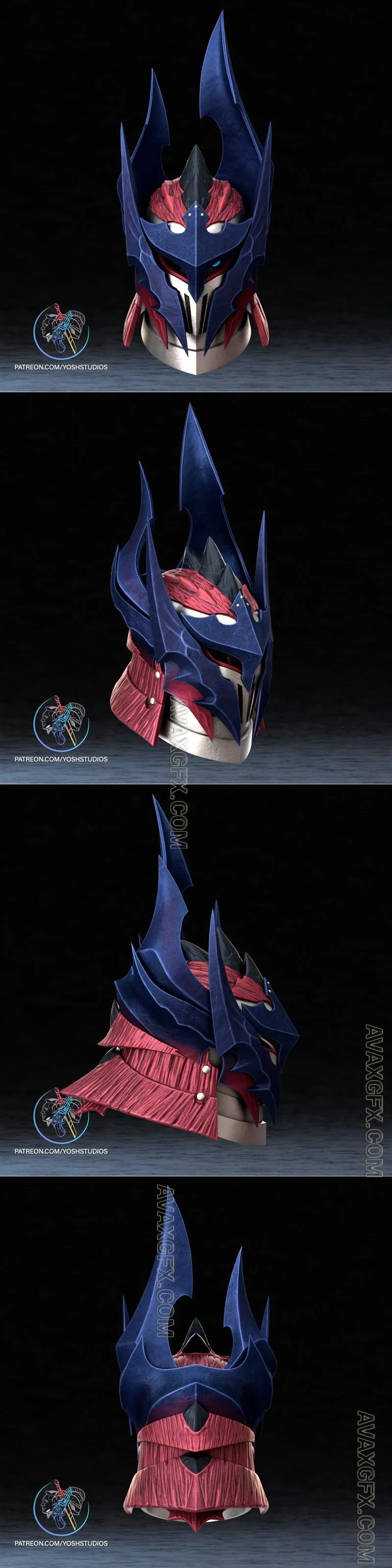 Glavenus Helmet (Monster Hunter) - STL 3D Model