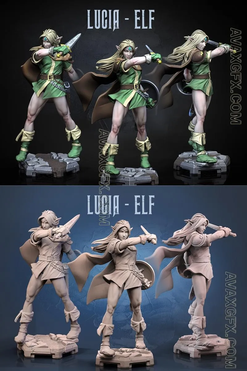 Dragun Studios - Lucia Elf - STL 3D Model