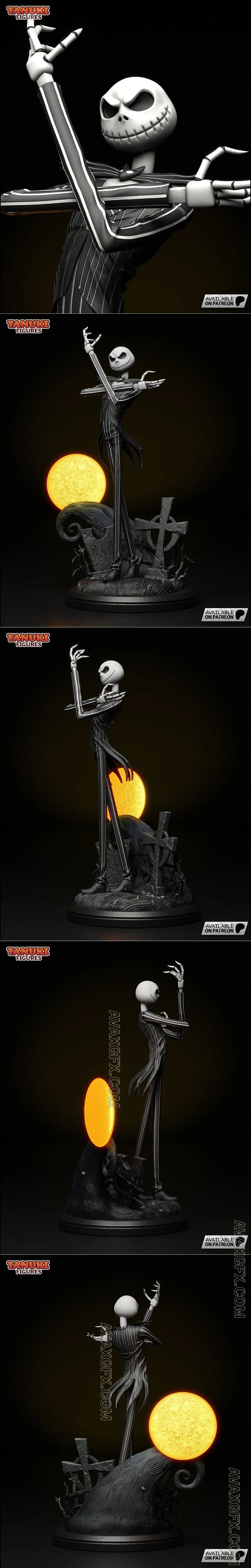 Tanuki Figures - Jack Skellington The Nightmare Before Christmas - STL 3D Model