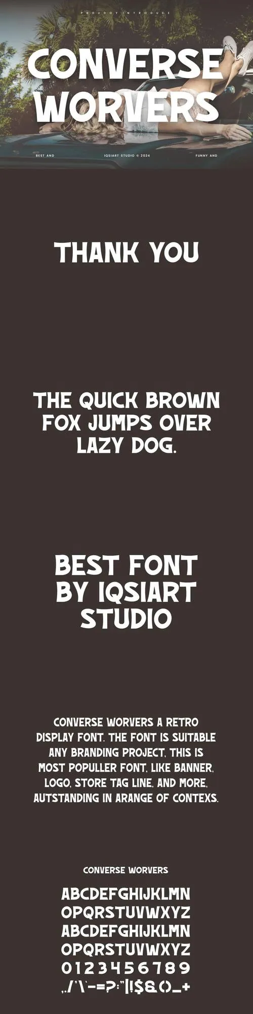 Converse Worvers - Tall & Condensed Font 6Q4X3X5