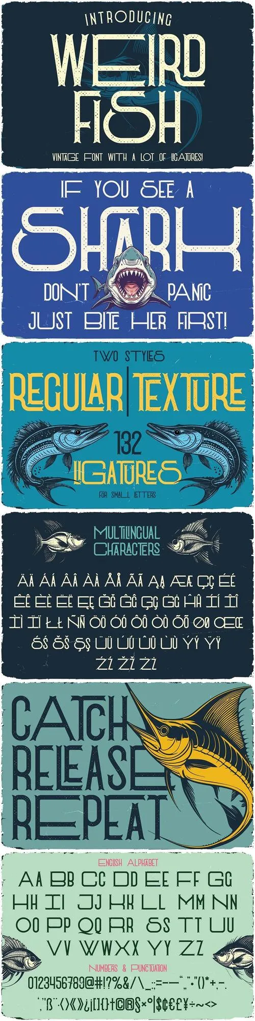 Weird Fish Vintage Label Font RFNNH4X