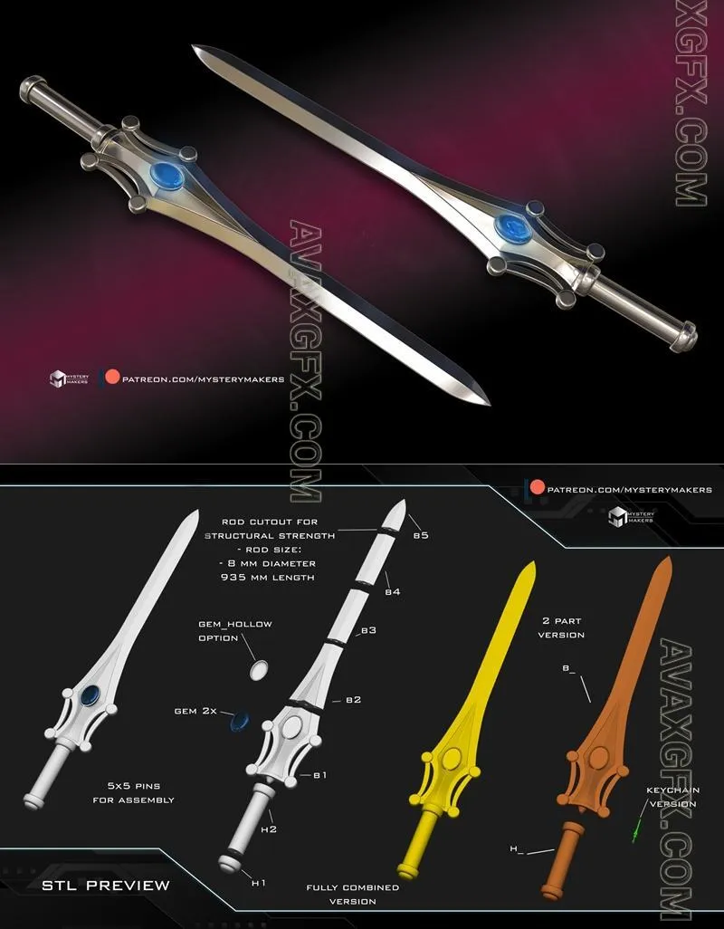 She-Ra power sword - STL 3D Model