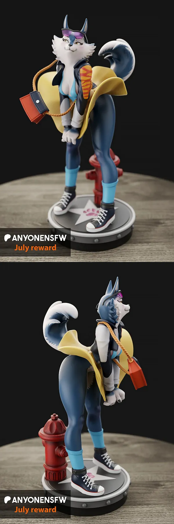 Porsha – Female Furry Wolf – 3D Print