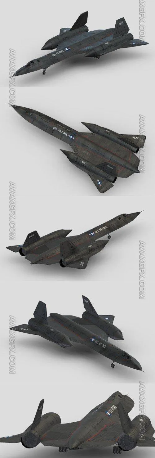 Lockheed SR-71 Blackbird Realistic - 3D Model