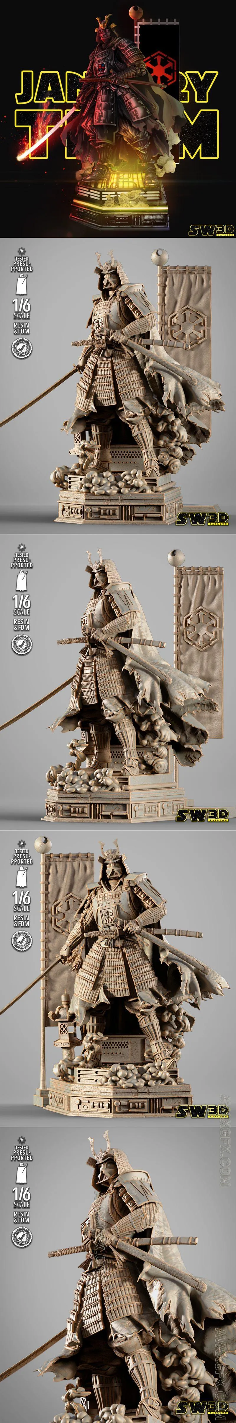 SW3D - Darth Vader Samurai Sculpture - STL 3D Model