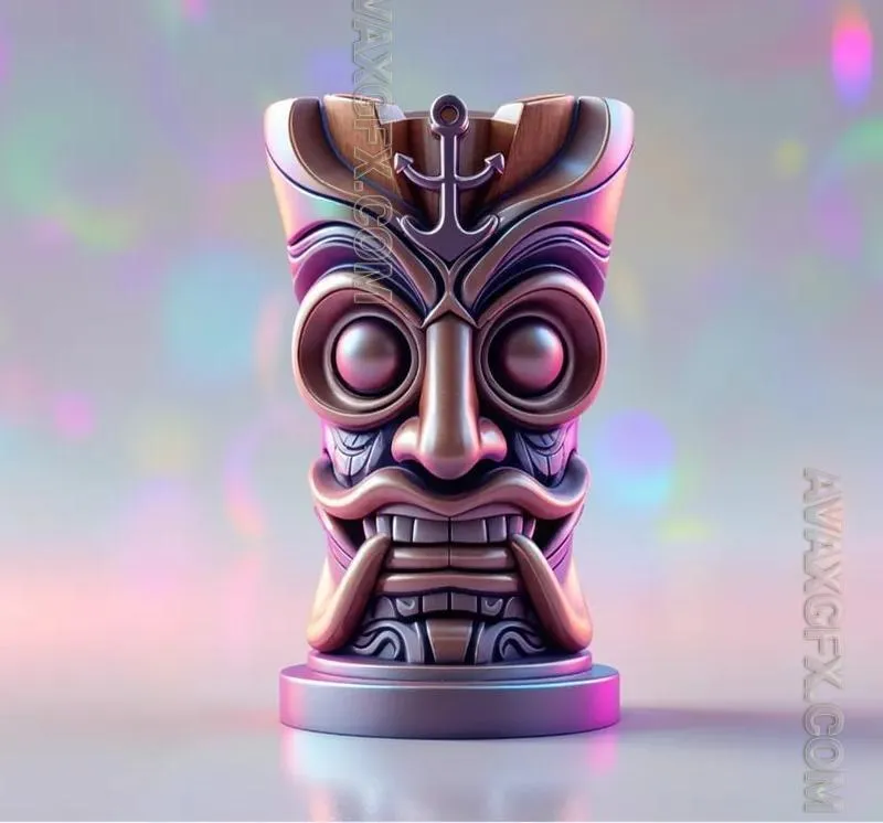Tiki Sea God Sculpture - STL 3D Model