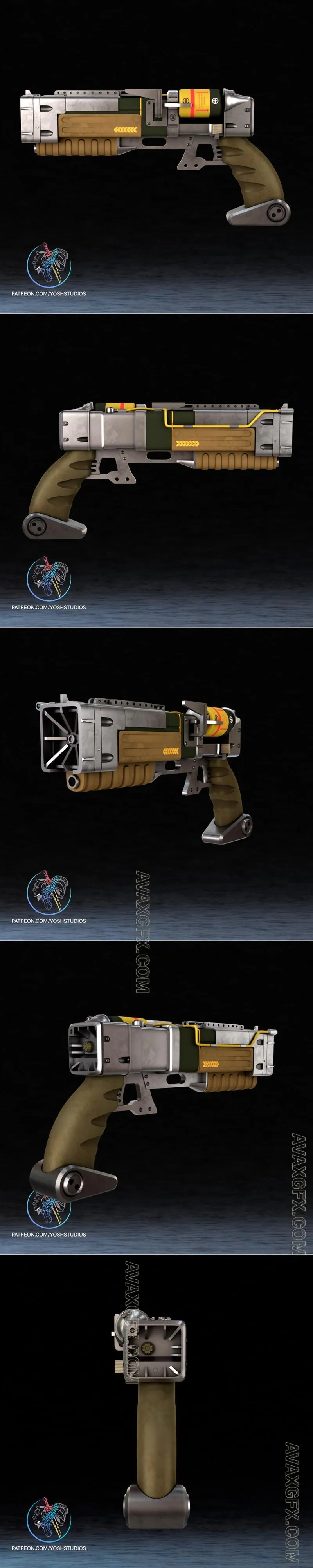Yosh Studios - Fallout Laser Pistol - STL 3D Model