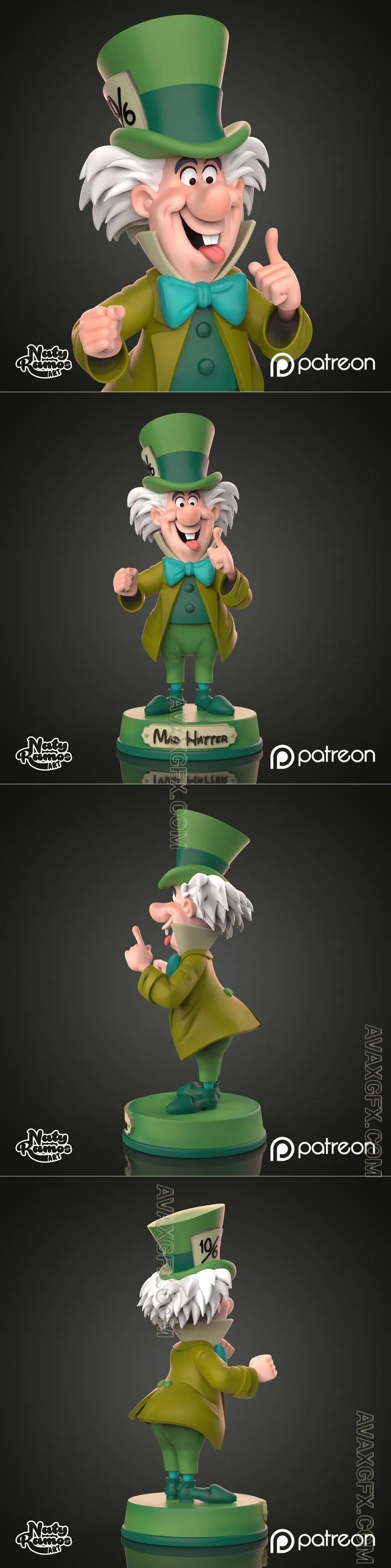 Naty Ramos - Mad Hatter - STL 3D Model