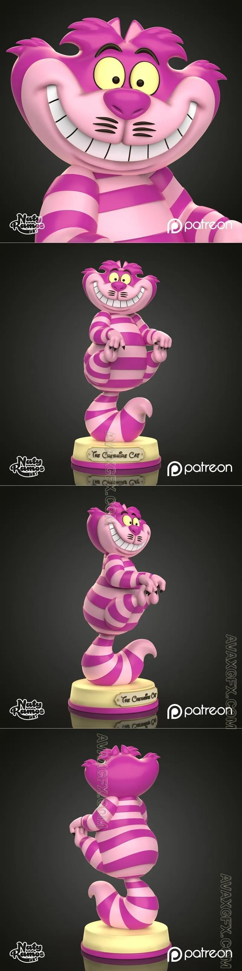 Naty Ramos - Gato de Cheshire - STL 3D Model