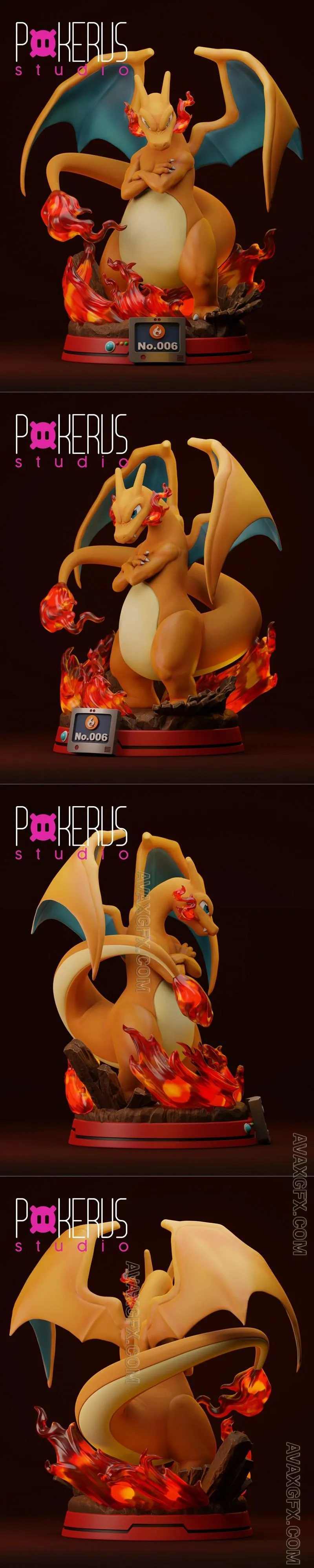 Pokerus Studio - Charizard - STL 3D Model