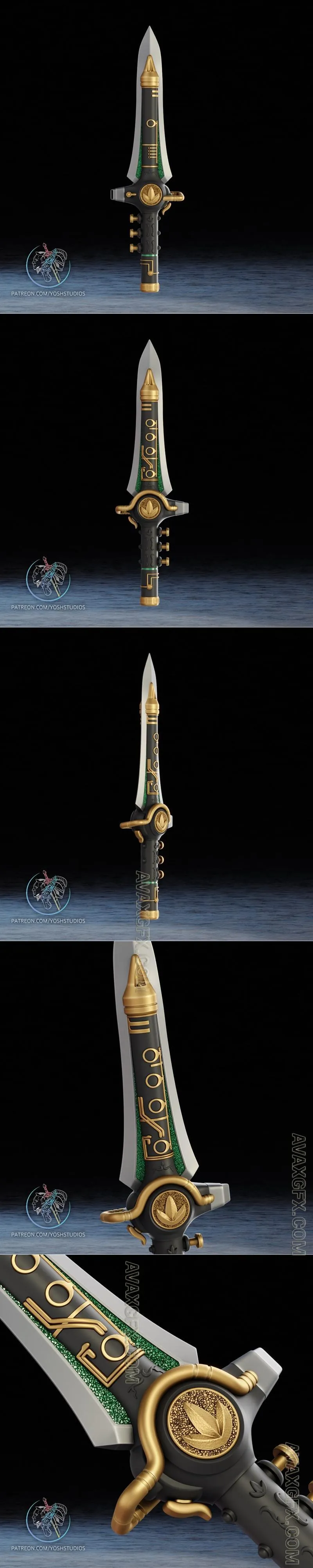 Green Ranger Dagger - STL 3D Model
