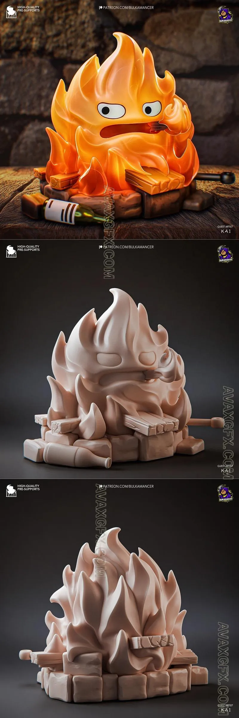 Bulkamancer Sculpts - Calcifer - STL 3D Model