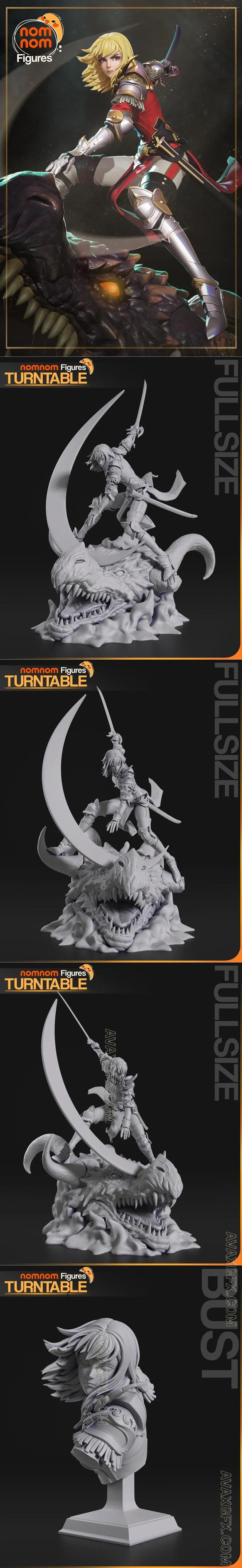 Nomnom Figures - Cha Hae-In - Solo Leveling - STL 3D Model
