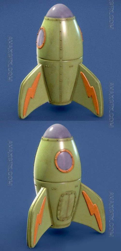 Fantasy Rocket Ship - 3D Model