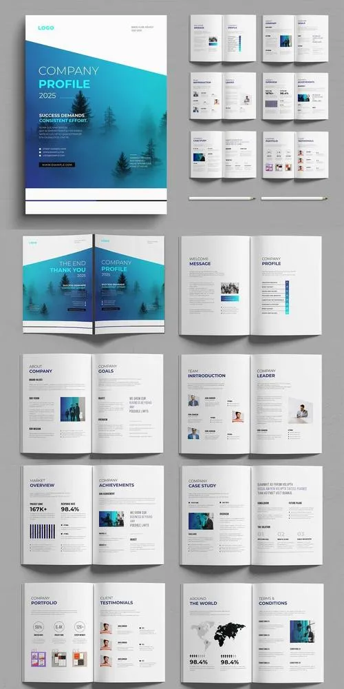 Company Profile Brochure Template XV73VC7