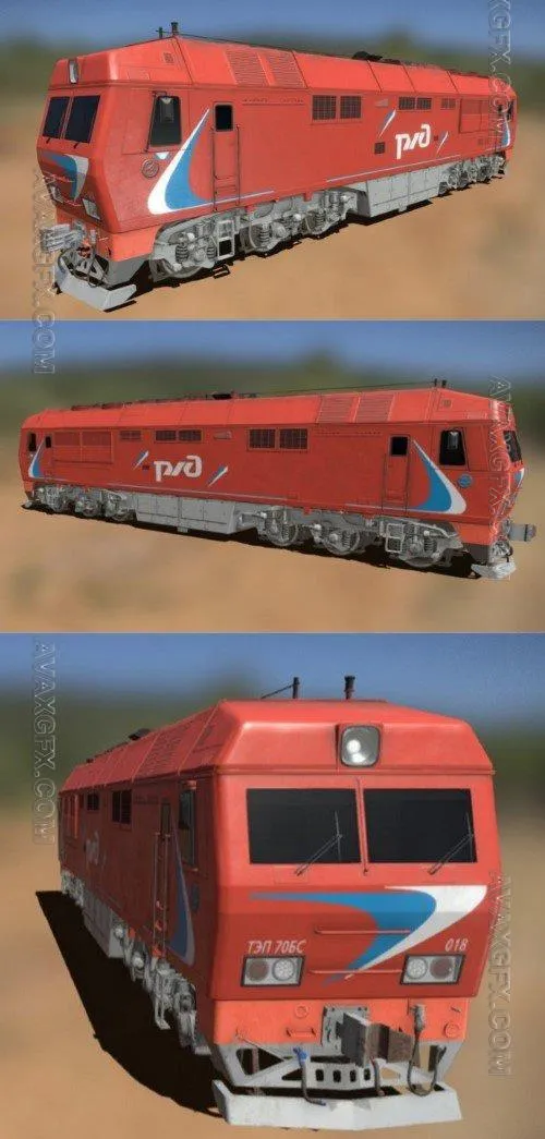 TEP70BS-018 Lokomotive - 3D Model