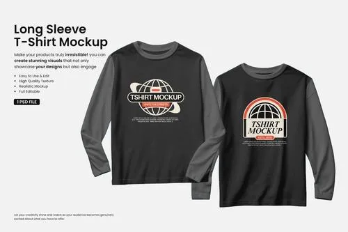 Long Sleeve Tshirt Mockup SB4S85Q