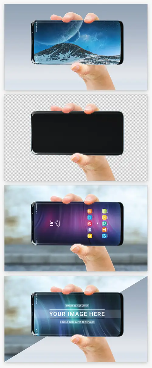 Isolated Woman Holding Smartphone Mockup 217198477 PSDT