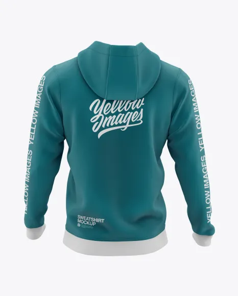 Mens Full-Zip Hooded Sweatshirt Mockup 52031