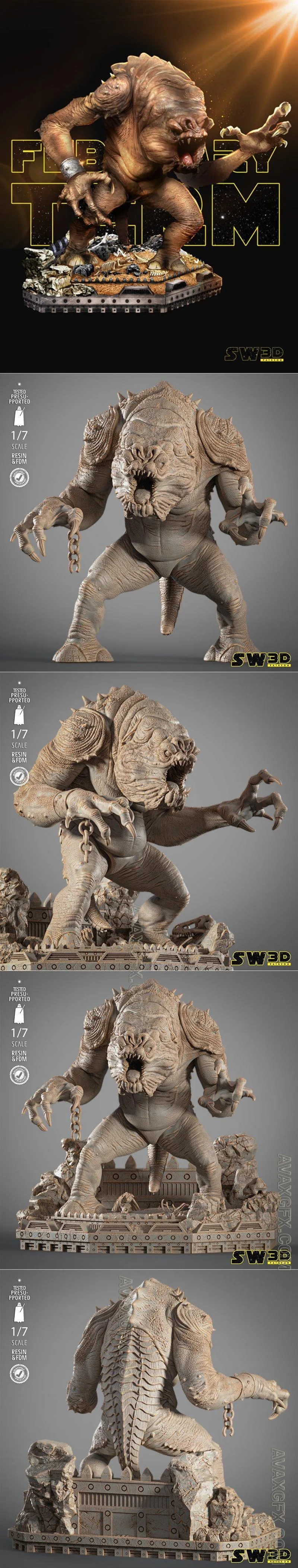 SW3D - Rancor Sculpture - STL 3D Model