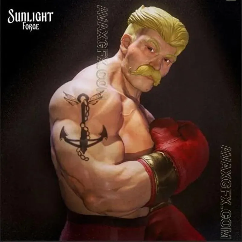 Pugilist bust - STL 3D Model