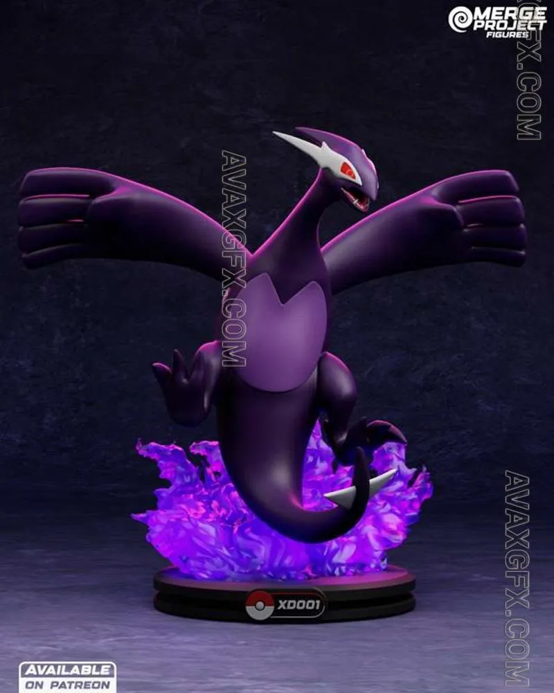 Merge Project Figures - Shadow Lugia - STL 3D Model