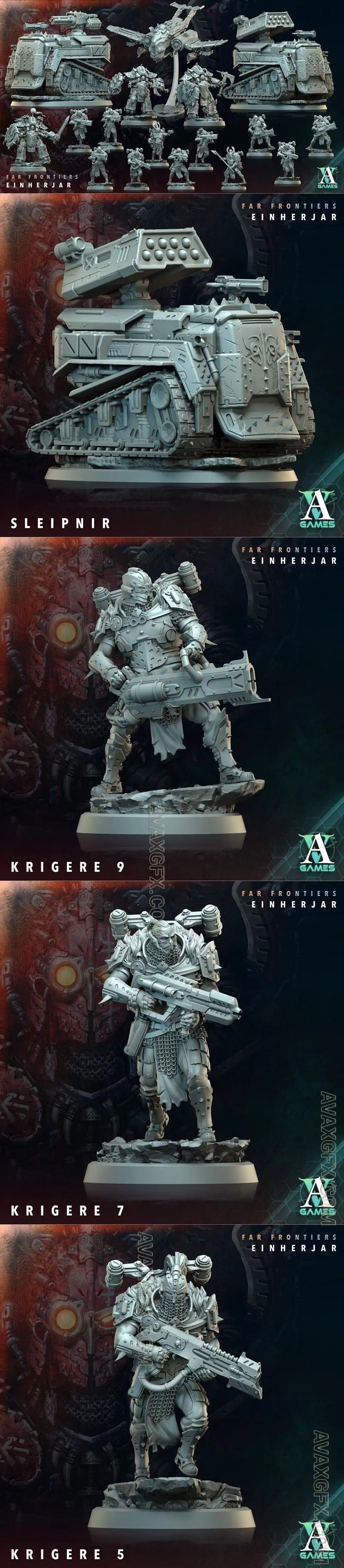 Archvillain Games - Far Frontiers - Einherjar - STL 3D Model