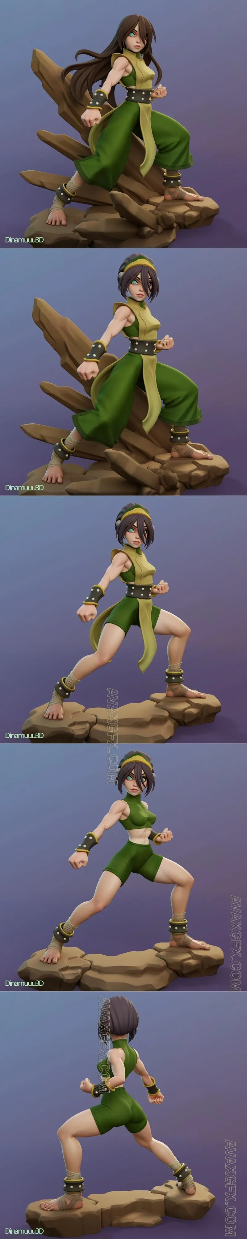 Dinamuuu3D - Avatar - Toph Beifong - STL 3D Model