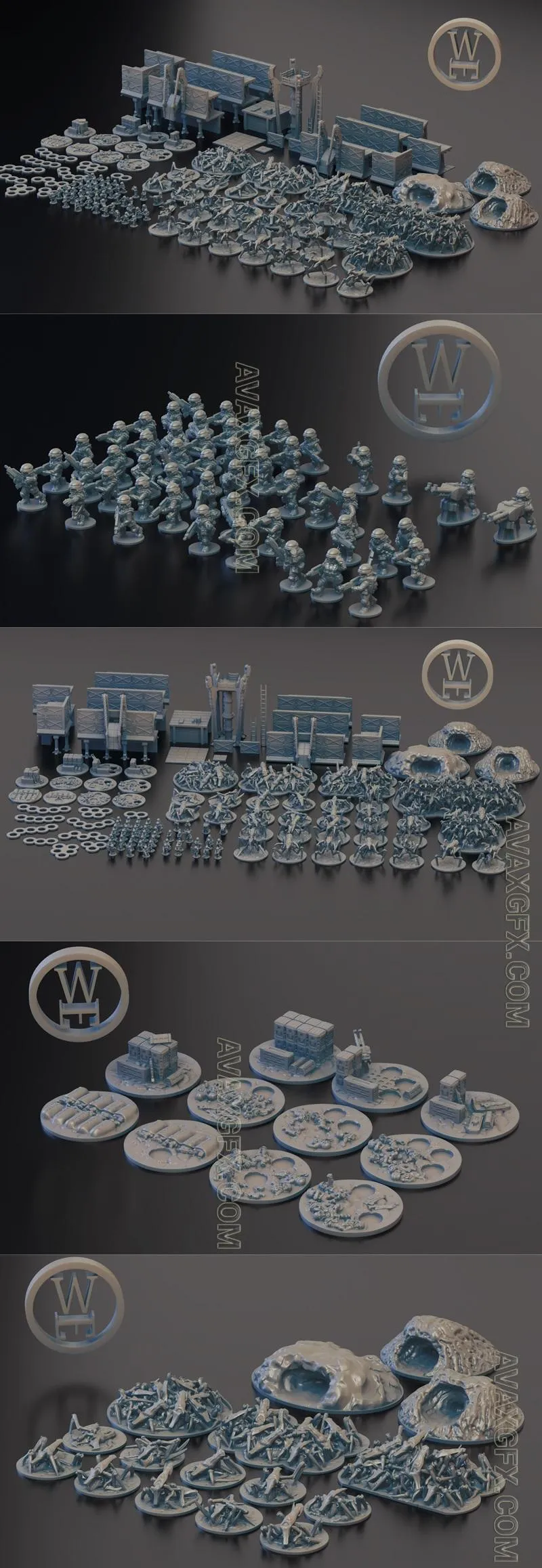Wakes Emporium - Voidship Troopers Starter Set - STL 3D Model