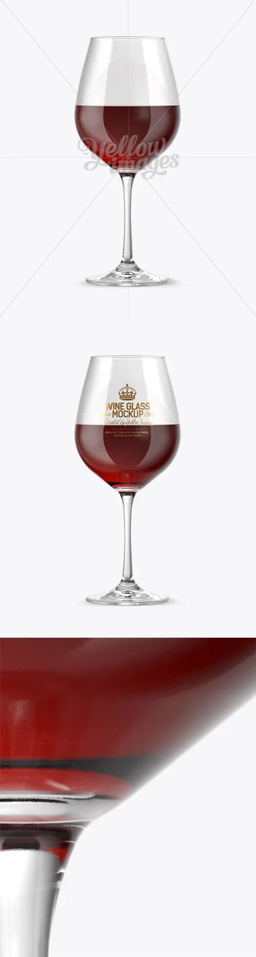Red Wine Glass Mockup 14194