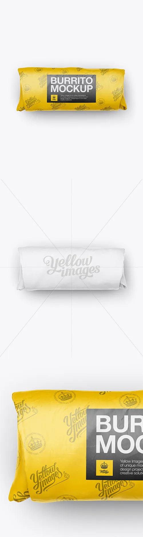 Burrito Wrapper Mockup - Top View 15752 TIF