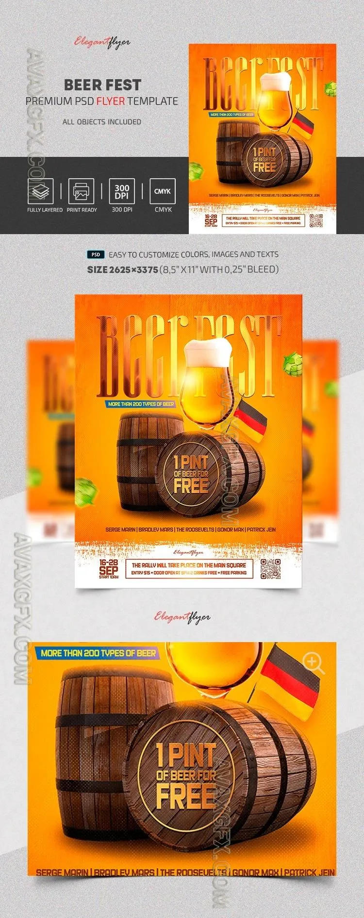 Beer Festival Flyer - Premium Flyer template (PSD)