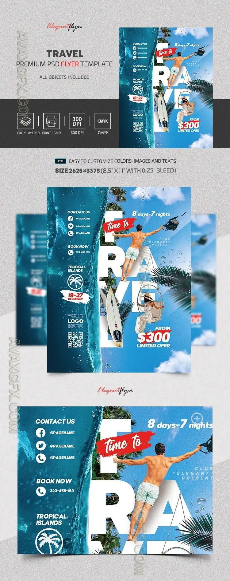 Travel Flyer - Premium Flyer template (PSD)