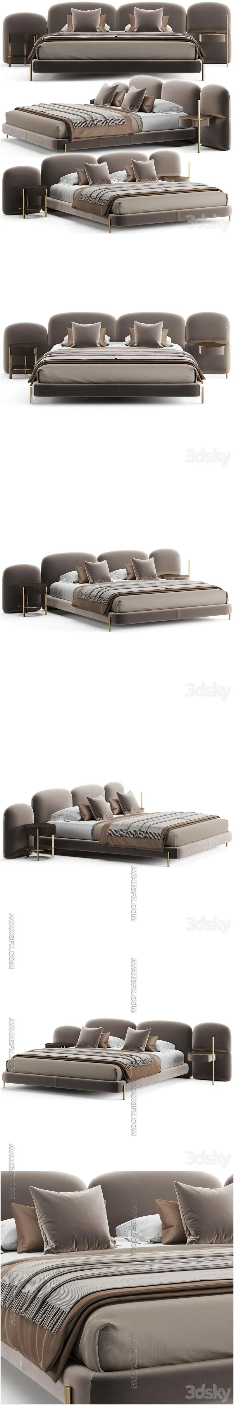 Baxter Stone Bed - 3D Model