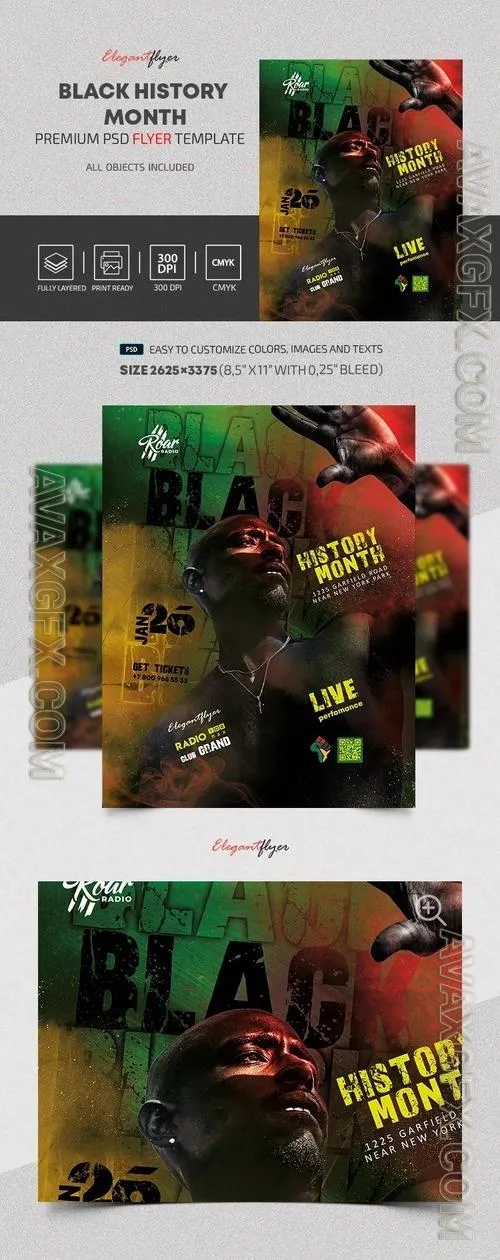 Black History Month - Premium Flyer template (PSD)