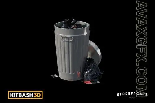 Kitbash: Storefronts - Trash Bin E WUVFRWA