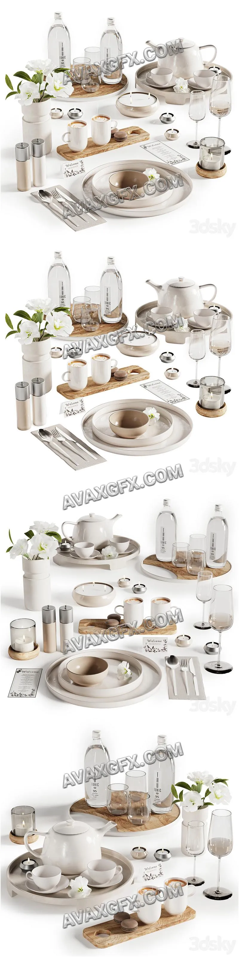 Tableware MA set 33 - 3D Model