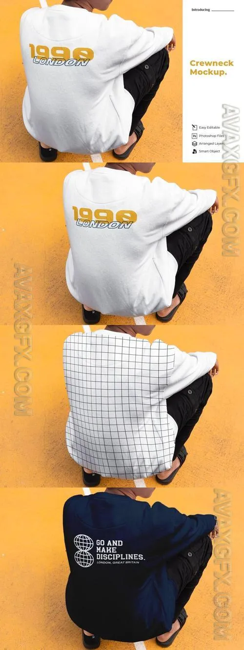 Sporty Crewneck Mockup with Male Model M6RWYUA